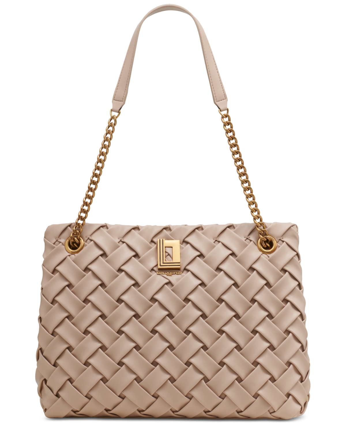 Karl Lagerfeld Lafayette Leather Tote In Otml Bskt
