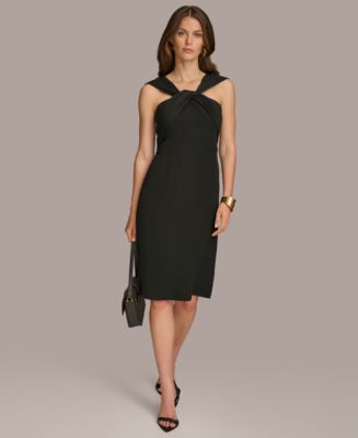 【Donna Karan New York】Printed Side-Twist Dress Donna Karan New York Women's Printed Side-Twist Dress - Macy's