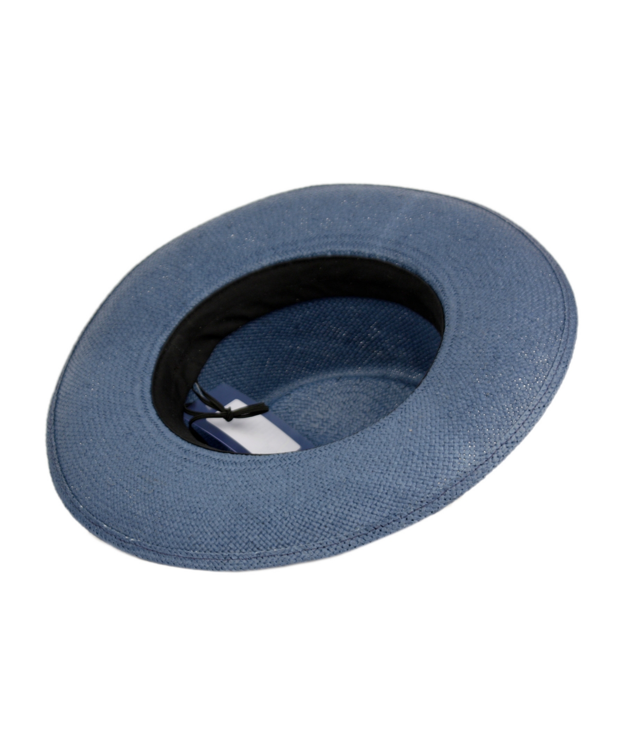 Angela & William Straw Pork Pie Fedora Hat In Navy
