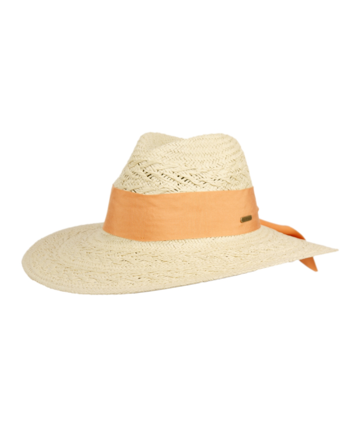 Straw Wide Brim Panama Fedora Sun Hat - Natural