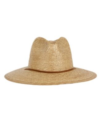 Palm Braid Wide Brim Panama Fedora Sun Hat with Chin Cord