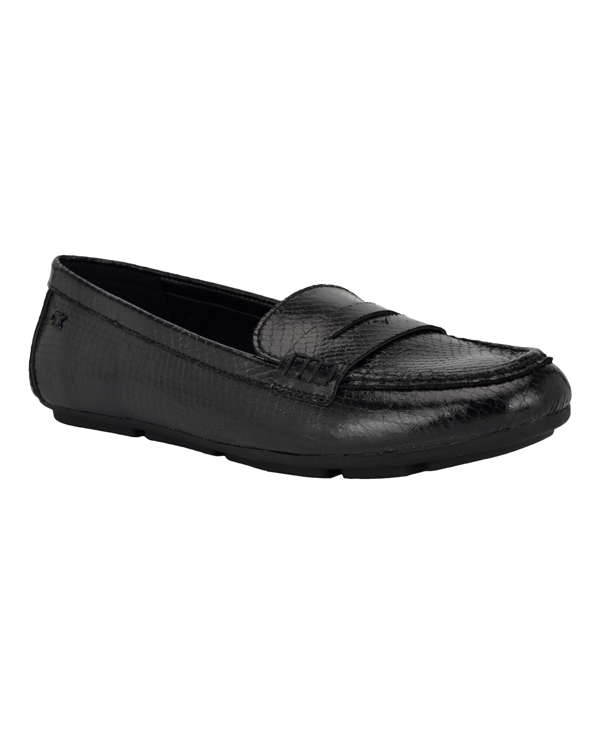Calvin Klein Lunya Penny Loafer In Black Snake
