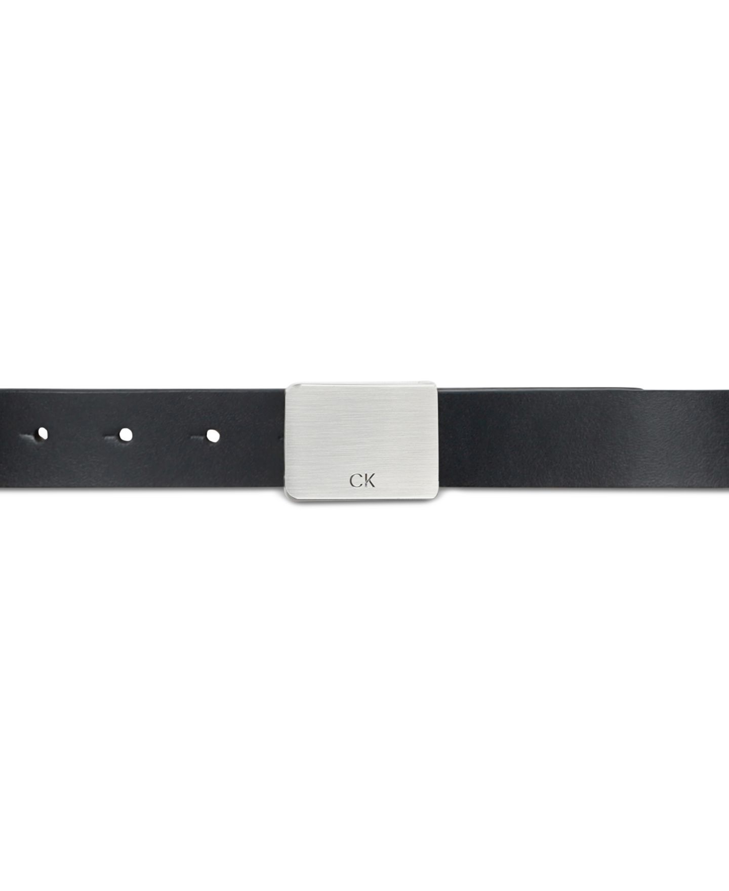 Мужской ремень Calvin Klein Logo Plaque Belt, цвет: Чёрный — фото 4