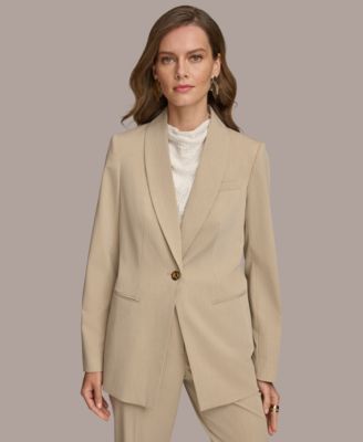 Donna Karan New York - Women's Pinstripe One-Button Blazer