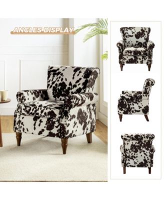 Avelina Wooden Armchair with Nailhead Trim