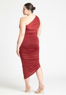 Women's Ruched One Shoulder Dress