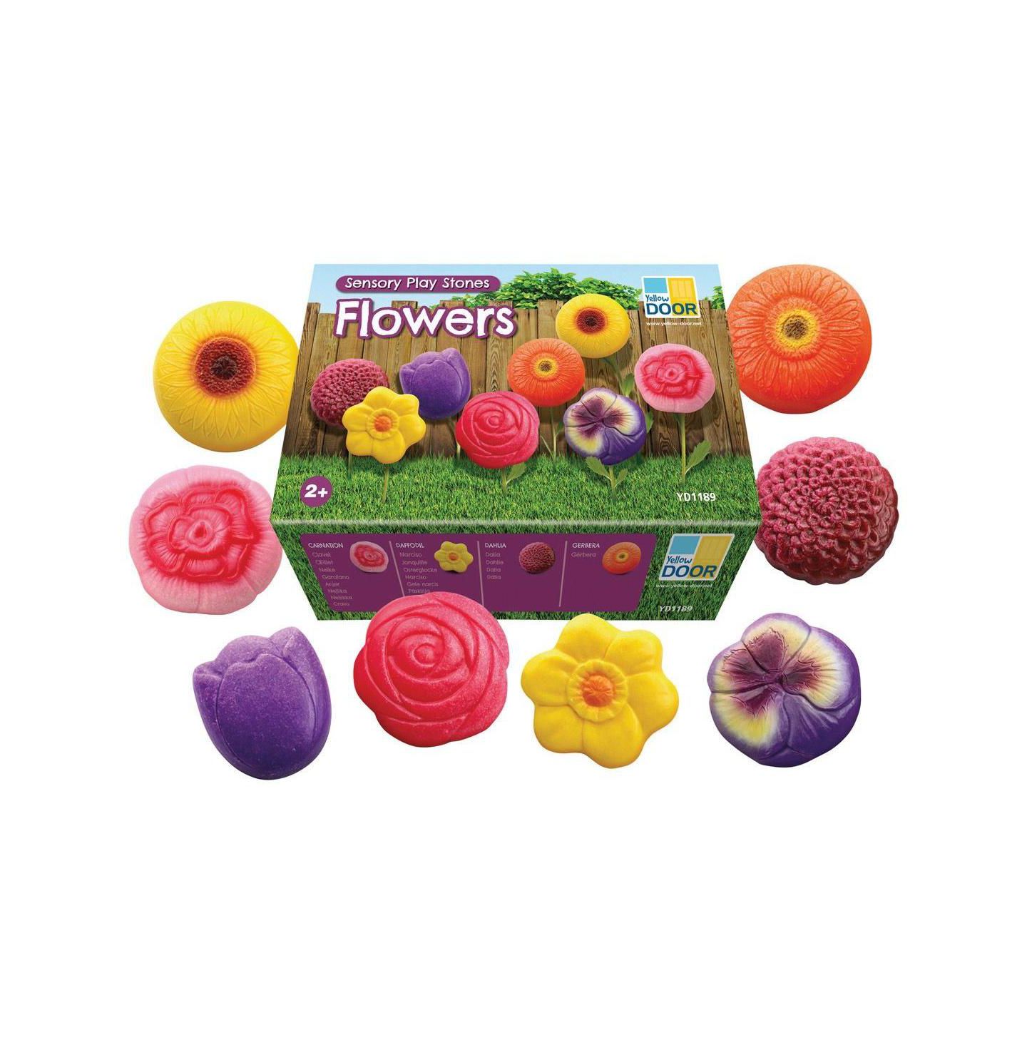 Детские игрушки Yellow Door Flowers Sensory 8-Piece Play Stones, Ages 2+ — фото 6