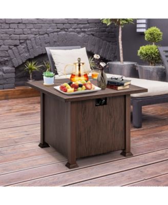 32'' Patio Square Fire Pit Table 50,000 BTU Propane Gas Table