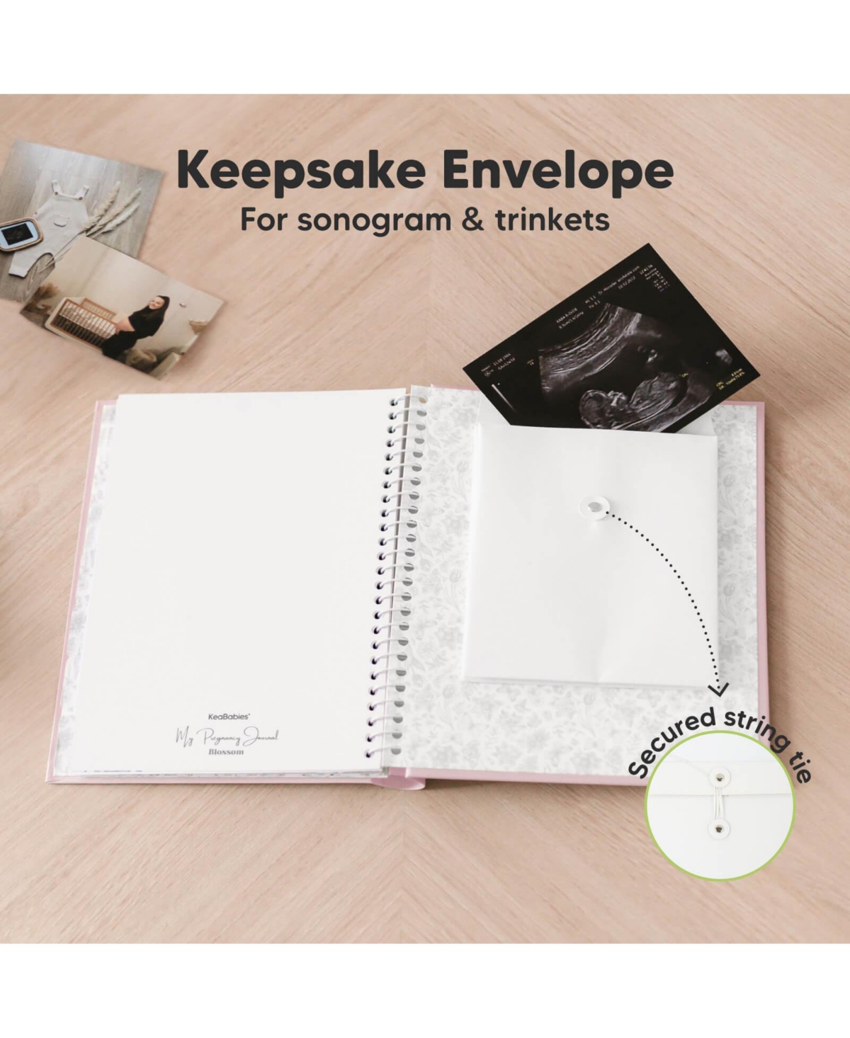 KeaBabies Pregnancy Journal, Pregnancy Announcements, 80 Pages Hard Cover Pregnancy Book For Mom To Be Gift