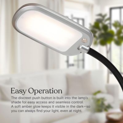Litespan 53" Dimmable LED Reading Task Lamp with Height Adjustable Gooseneck