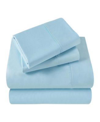 Superior Egyptian Cotton 400 Thread Count Solid Deep Pocket Sheet Set - Macy's