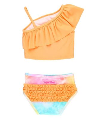 RuffleButts Baby Girls Baby One Shoulder Ruffle Tankini - Macy's