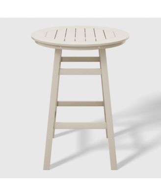 5-Piece HDPE Outdoor Patio Dining Bar Bistro Table Set with Bar Stools