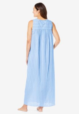 Plus Size Only Necessities Long Sleeveless Floral Nightgown