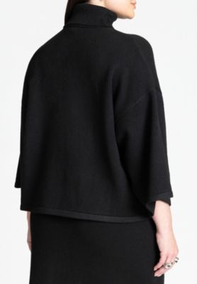 Women's Boxy Three Quarter Sleeve Turtleneck