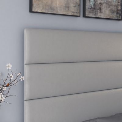 Piedmont Leatherette Upholstered Platform Bed Frame with Adjustable Headboard - No Box Spring Required