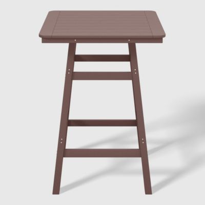 5-Piece HDPE Outdoor Patio Dining Bar Bistro Table Set with Bar Stools