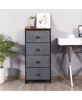 Chest Storage Tower Side Table Display Storage with 4 Drawers