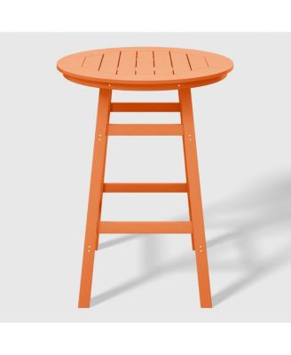 5-Piece HDPE Outdoor Patio Dining Bar Bistro Table Set with Bar Stools