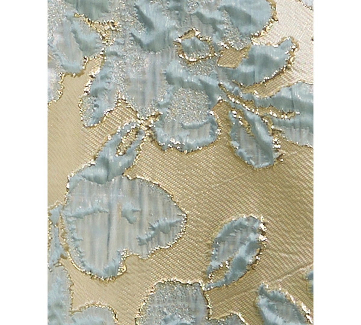 B Darlin Juniors' Metallic Jacquard Lace-Up-Back Fit & Flare Dress -Blue/Gold