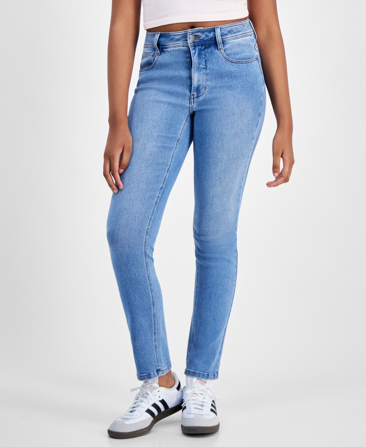 Juniors' Mid-Rise Straight-Leg Jeans - Malibu
