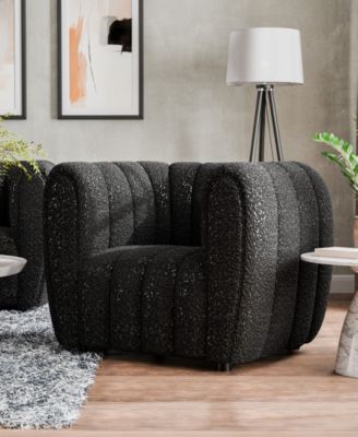 Lysander 41" Boucle Fabric Accent Club Chair