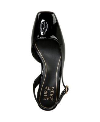 Jayla Mid-Heel Square Toe Slingback Pumps