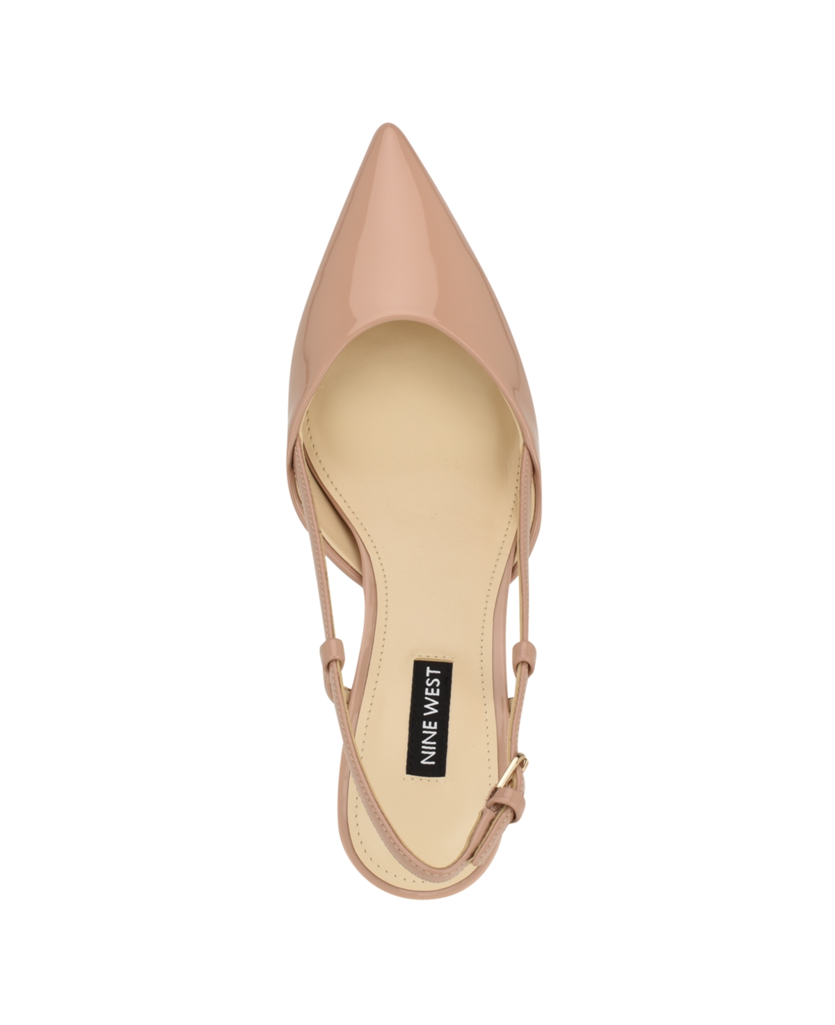 Nine West Women's Rhonda Tapered Heel Slingback Pumps In Light Natural Patent