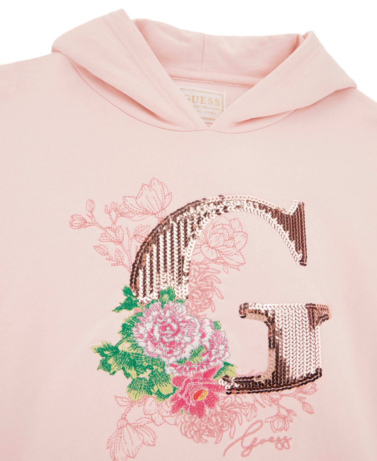Guess Big Girls Embroidered Logo Hooded Sweatshirt