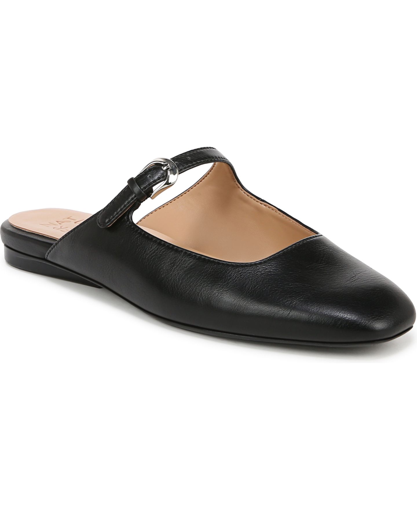 Женские сабо Naturalizer Apple Square Toe Mary Jane Mules, цвет: Чёрная искусственная кожа — фото 1