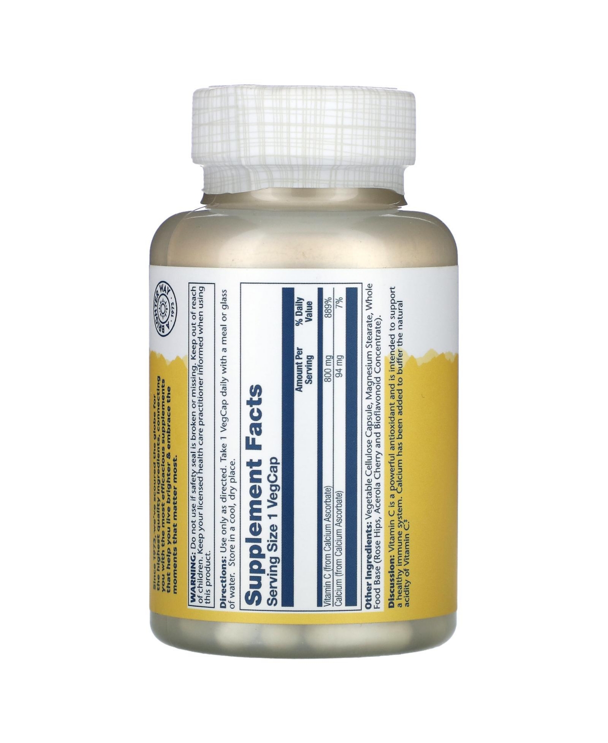 Solaray Buffered Vitamin C 800 mg - VegCaps - Assorted Pre-pack (See Table 9
