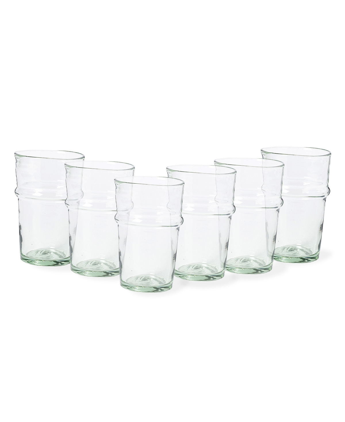 Costa Nova Costa Noca Tall Glass Tumblers, Set Of 6 In Green