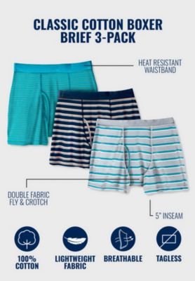 Big & Tall Cotton Boxer Briefs 3-Pack