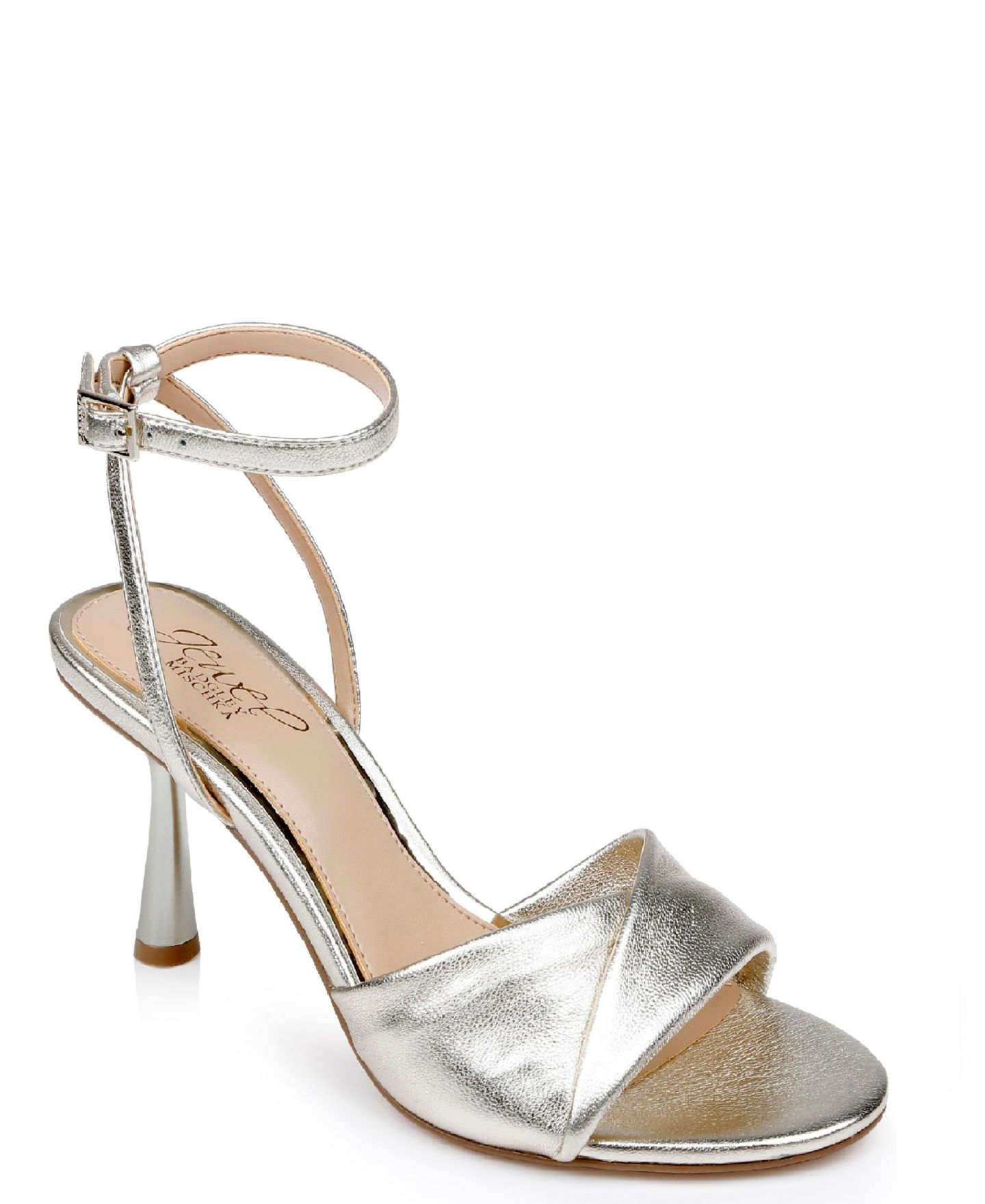 Женские сандалии Jewel Badgley Mischka Kaia Dress Evening Sandal, цвет: Золотой кожаный — фото 1