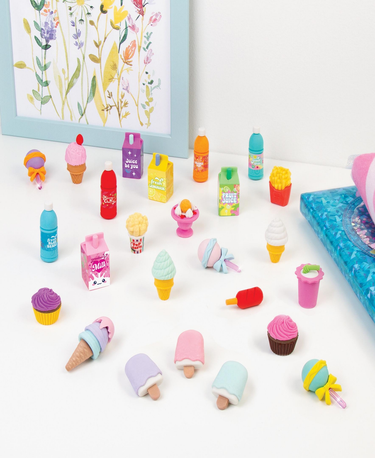 Make It Real 3c4g Snacks 'n Sweets Puzzle Eraser Set In Multi