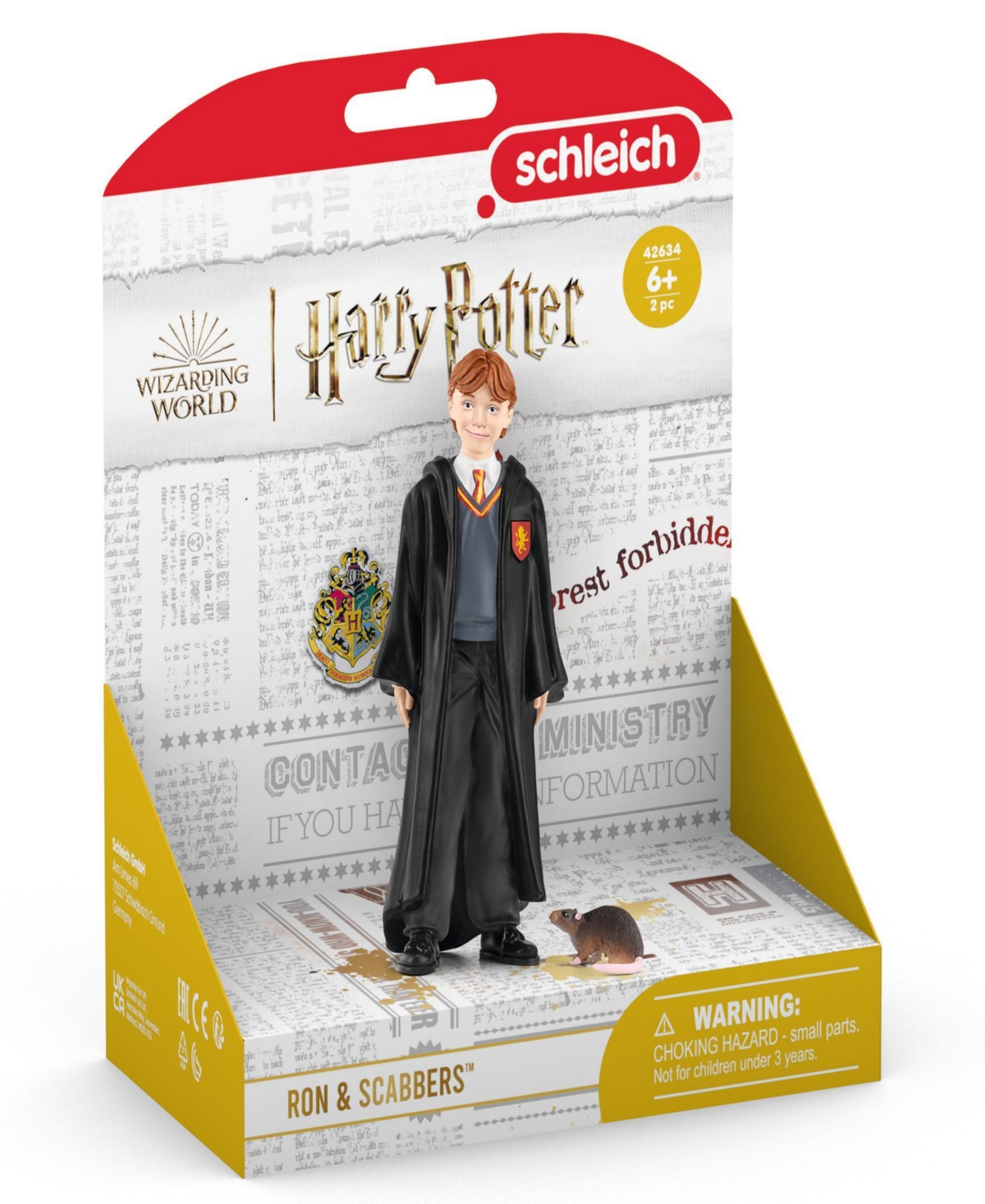 Schleich Wizarding World Of Harry Potter 2-piece Set: Ron Scabbers Figurines In Multi