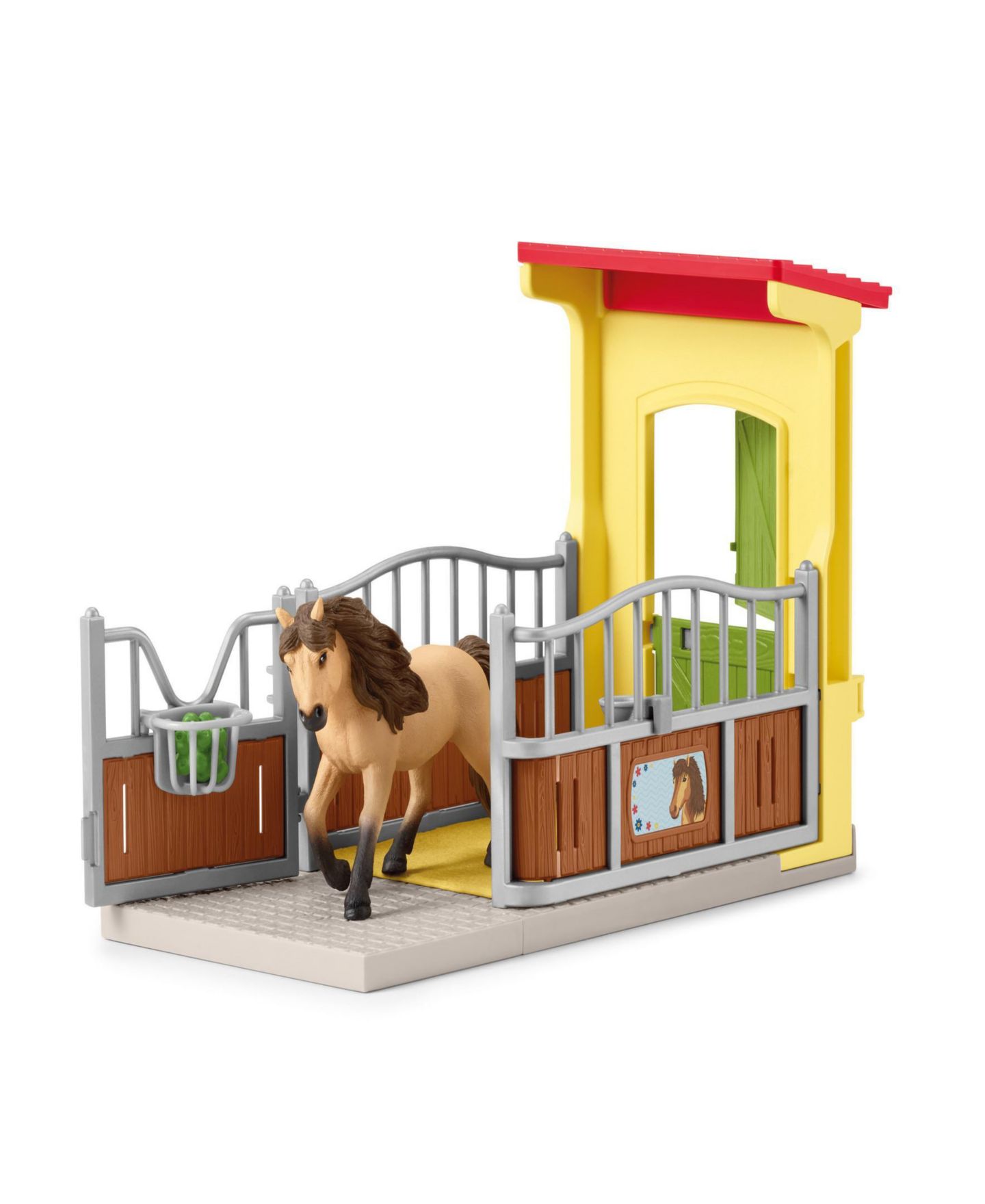 Детский игровой набор Schleich Farm World Iceland Pony Stallion Modular 19-Piece Playset, Ages 3+ — фото 1
