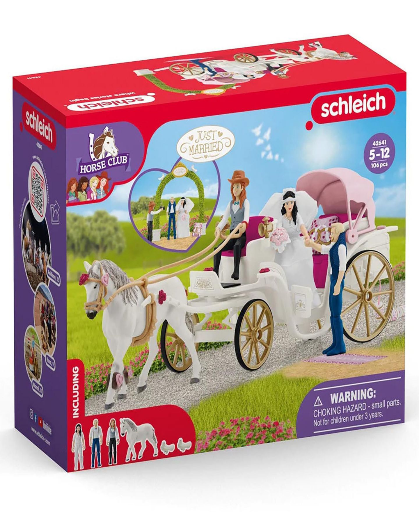 Детский игровой набор Schleich Horse Club Wedding Carriage Playset, Ages 5+ — фото 8