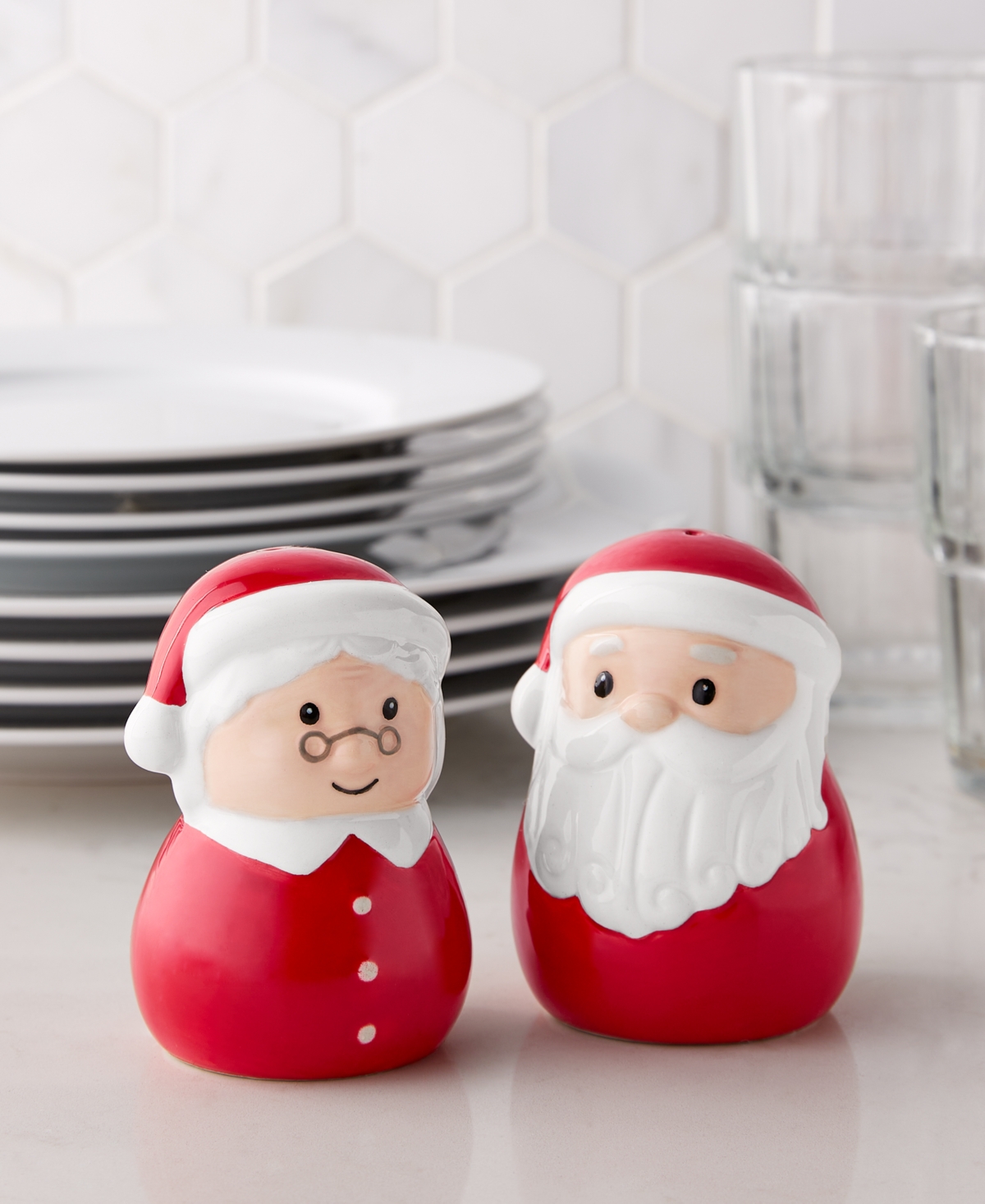 Holiday Lane Mr. & Mrs. Clause Salt and Pepper Shakers