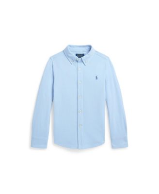 Toddler and Little Boys Featherweight Cotton Mesh Shirt