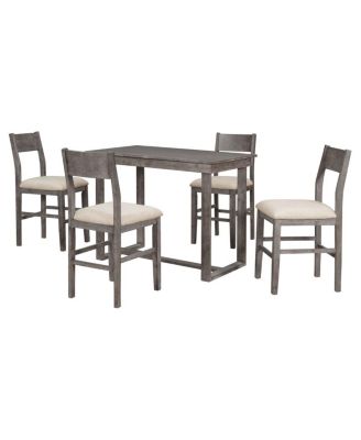 Streamdale 6-Piece Wooden Counter Height Dining Set with Bench