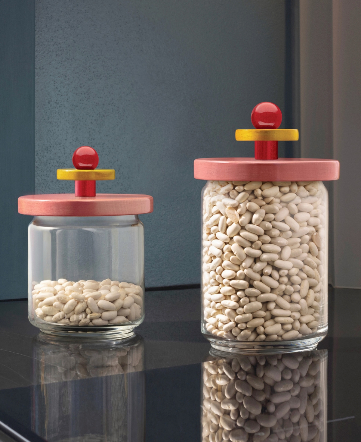 ALESSI 4 CUP JAR WITH LID BY ETTORE SOTTSASS 