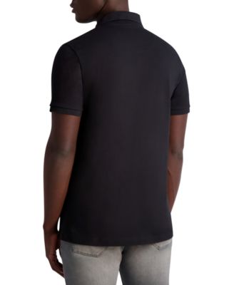 Men's Slim-Fit Printed Micro-Piqué Polo Shirt 