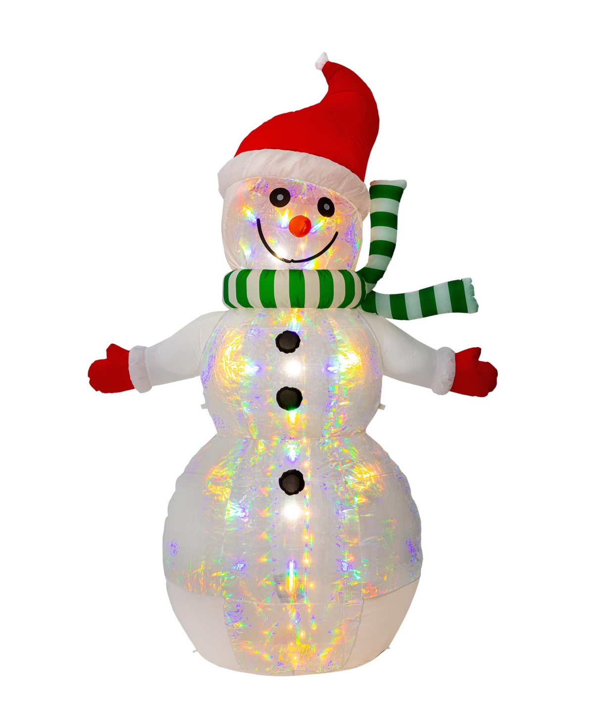 8FT Lighted Inflatable Icy Snowman Decor - Multi