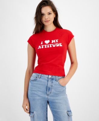 Rebellious One - Juniors' Attitude Problem Graphic T-Shirt