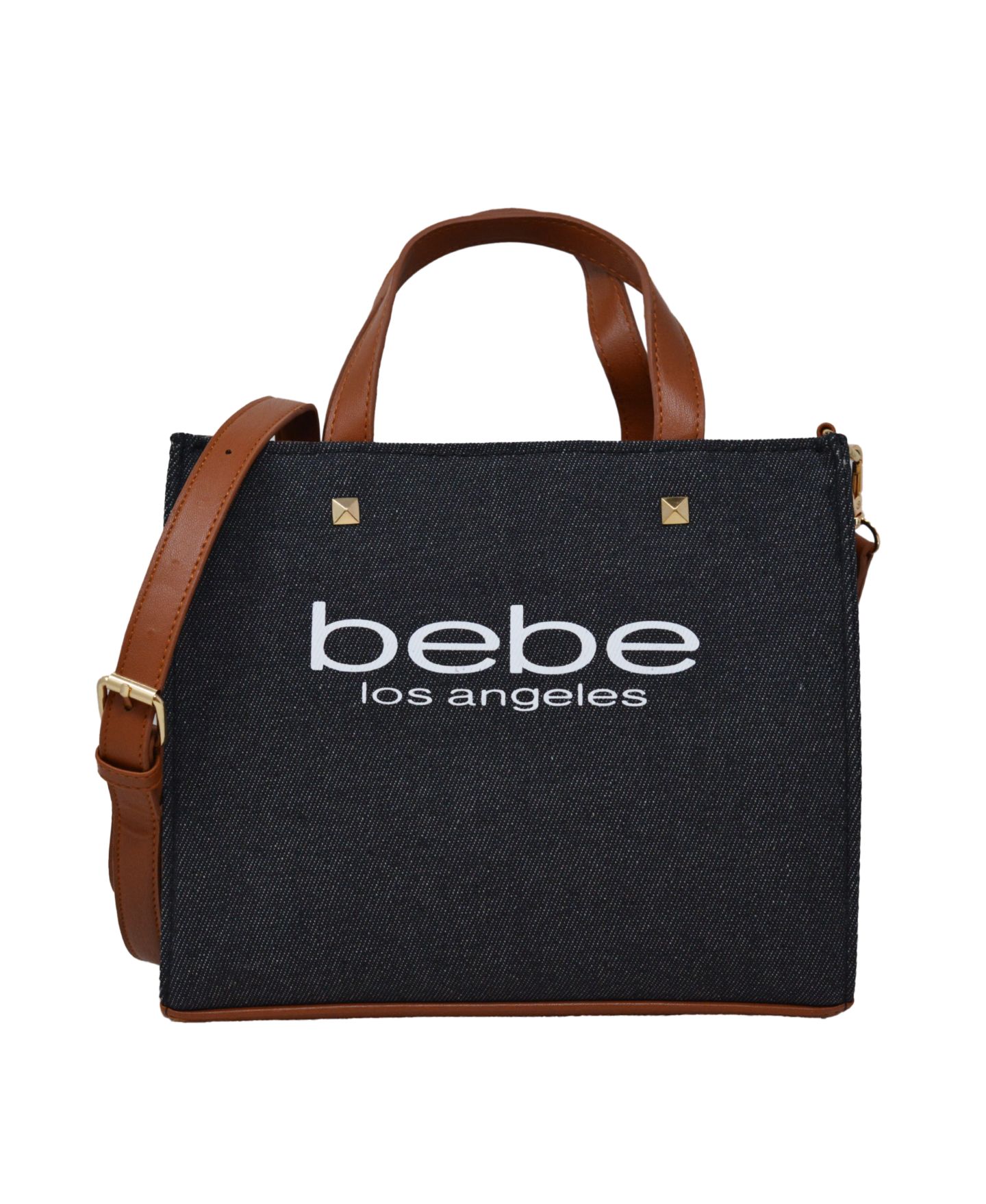Женская сумка Bebe Rian Canvas Medium Satchel, цвет: Тёмный джинсовый — фото 1