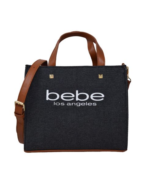 Женская сумка Bebe Rian Canvas Medium Satchel, цвет: Тёмный джинсовый