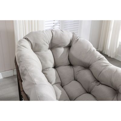 Streamdale Outdoor Rattan Rocking Chair with Padded Cushion