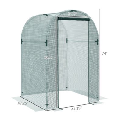 Walk-in Plant Cage with Steel Frame for Garden Protection from Animals