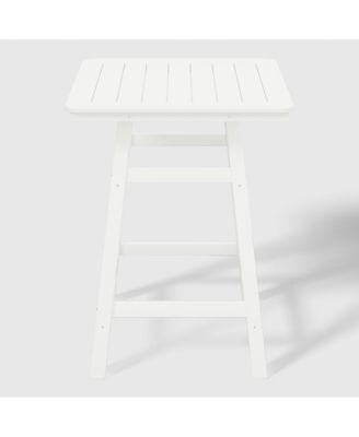 5 PC HDPE Outdoor Patio Dining Bar Table Set and Counter High Stools